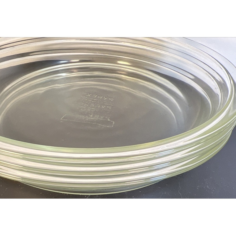 3 Vintage Pyrex Pie‎ Plates Marked 209 Clear Glass